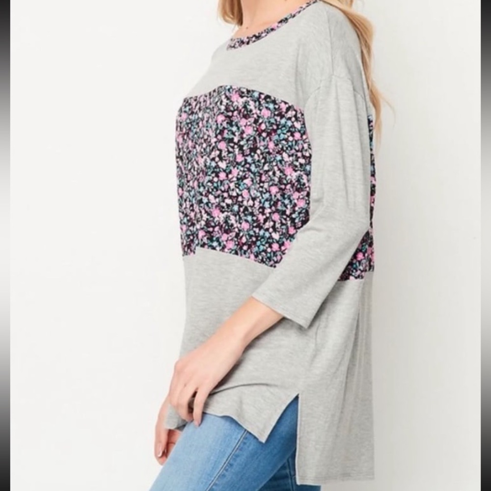 Women’s size 16 floral high-low shirt NWOT
